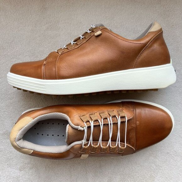 ZeroTie Backswing Blucher FG WR Brown Leather Golf Shoe Men 8.5 Hands Free - Picture 3 of 16